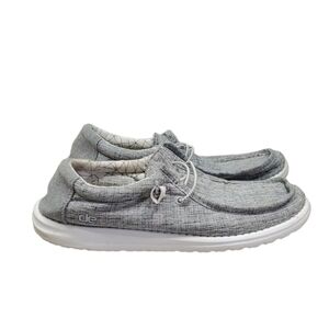 Hey Dude Mens Wally Linen Loafer slip on shoes sz 11